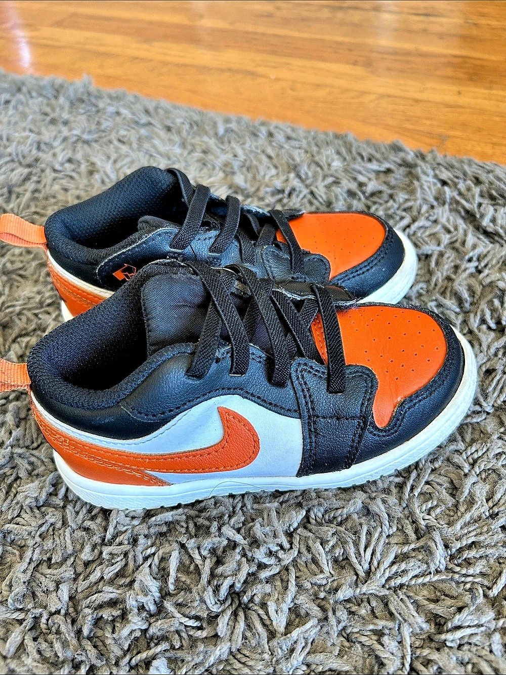 Jordan 1 Low Alt Low Top Sneakers Orange Black Toddler US 9C